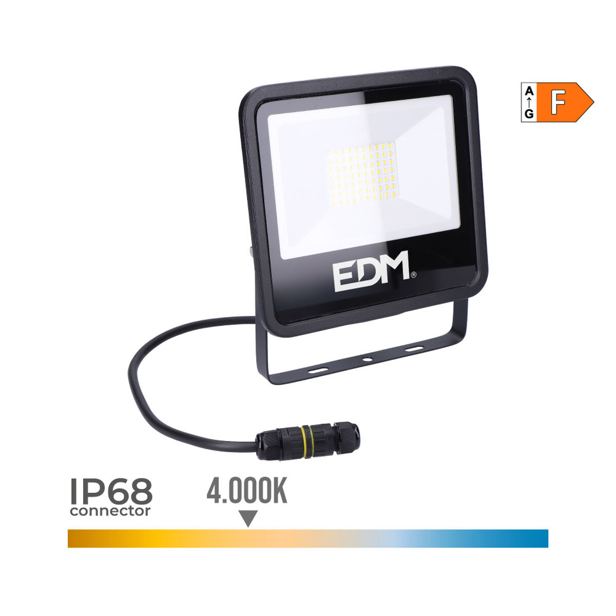 Flutlicht EDM 70408 Schwarz F 50 W (4000 K)